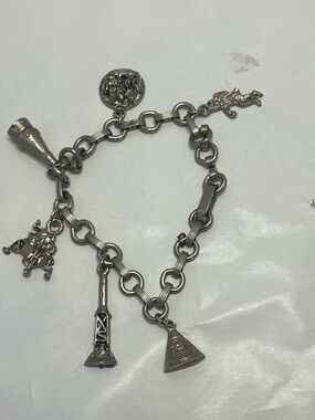Vintage NASA space Silver-Tone Charm bracelet